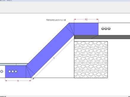 桥架弯头爬坡弯头公式1.414是怎么来的???