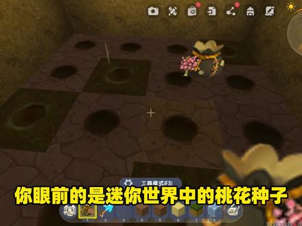 迷你世界:生长在水中的“桃花树”能生根开花结果,很少有人见过 #迷你世界