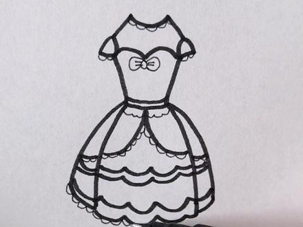 公主裙#儿童简笔画 #简笔画 #简笔画教程 #零基础学画画 #儿童简笔画绘画教程 #儿童画 #零基础学画