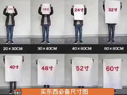 一些常用的尺寸对比图,先收藏