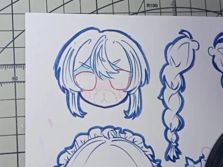 11月对我好一点#可动纸片人 #马克笔手绘 #绘画 #挂件