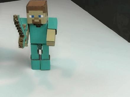 如何用瓦楞纸板制作可动的史蒂夫,附详细教程(上集)#手工diy #我的世界 #史蒂夫 #动手能力 #创意diy @抖音小助手