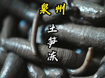 这种肥圆细长,状如蚯蚓的黑色虫子名叫土笋冻 #土笋冻 #美食 #泉州美食