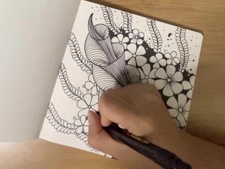 第70幅,今天画一幅超漂亮的花朵🎊#画画🎨 #一起学画画 #跟着抖音学画画