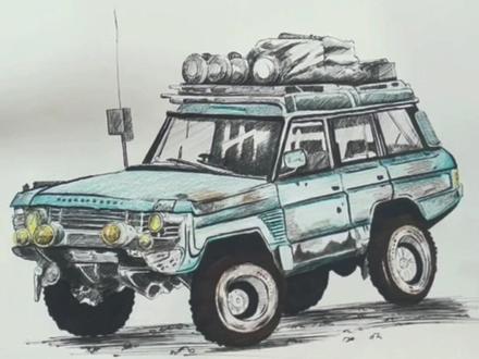 线描彩铅越野车教程完整版#画画 #手绘 #一起学画画 #因为热爱所以坚持 #少儿美术教育