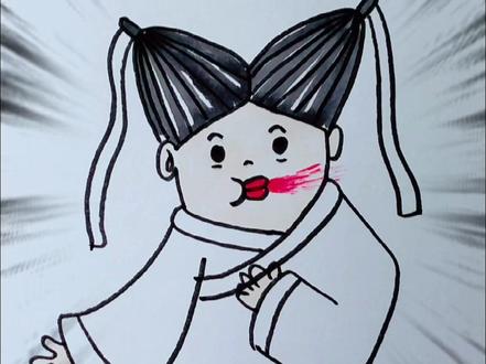 爸爸画的小龙女pk我画的小龙女#一起来画画 #简笔画教程