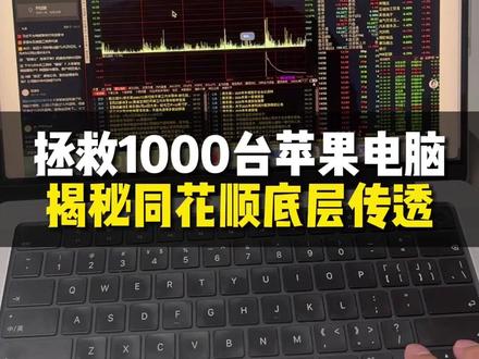 拯救1000台苹果电脑!!视频最后揭秘所谓同花顺《底层传透》去冗余#苹果电脑 #同花顺 #梦幻西游 #广联达 #苹果电脑维修