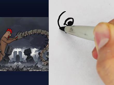 这不是普通的鸡 #画画如此简单#简笔画#看动画学画画#绘画