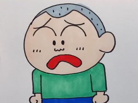 #蜡笔小新 #简笔画 五小只凑齐了!