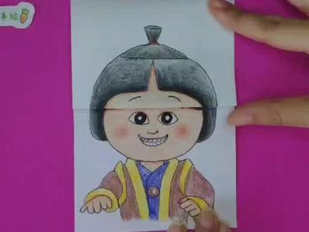 如何用一张纸手绘熊出没嘟嘟变脸平民和公主长相?画法简单有趣#简笔画 #画画 #手绘 #熊出没