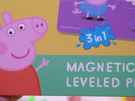 玩具拆箱:小猪佩奇的磁力拼图 #拼图