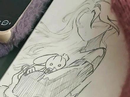 作为蛋仔迷,今天也临摹一张桃乐丝吧。 #桃乐丝 #铅笔画 #手绘动漫人物 #蛋仔派对 #儿童绘画