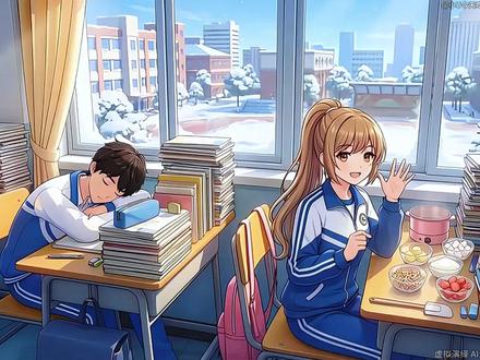 今天在课上偷偷做美味雪花酥 #ai创作浪潮计划 #动漫 #美食 #雪花酥