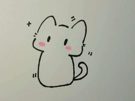 小猫简笔画教程;猫咪简笔画教程#猫咪简笔画 #猫简笔画 #小猫简笔画 #猫猫简笔画 #动物简笔画