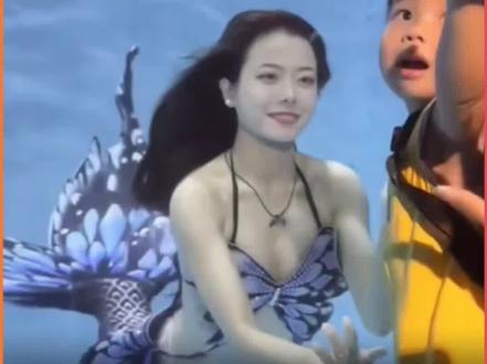 美人鱼表演时,是如何换气的#奇闻趣事