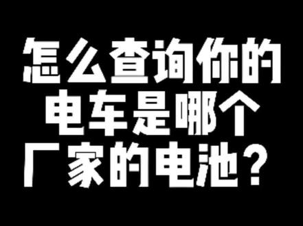 怎么查询你的电车的电池品牌#电池