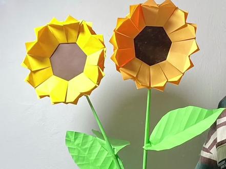 超大向日葵🌻教程#简单折纸 #向日葵折纸教程 #手作diy