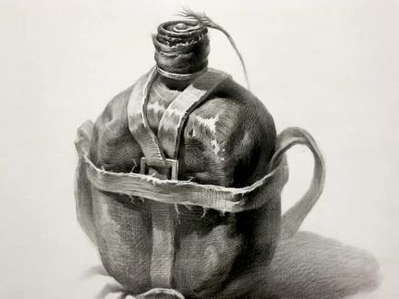 #美术生 #画画 零基础教你画军壶,别说不会画👀 @抖音文化站@抖音小助手