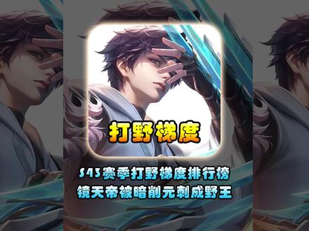王者S43赛季打野梯度排行榜,你觉得谁才是最强野王呢?