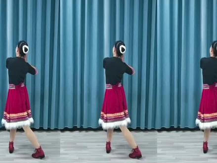 优美藏族舞《天边的阿哥》#背面完整版 #吉美广场舞