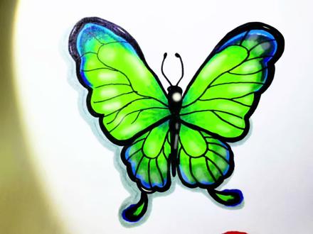 只要你会画三角形,那么你就能得到一个超好看的蝴蝶🦋#简笔画 #蝴蝶 #画画 #六一儿童节