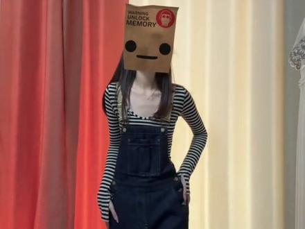 BRN美式复古牛仔背带裤女春季2025年新款慵懒宽松显瘦拖地连体裤#古早穿搭 #背带裤