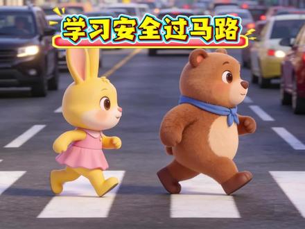 安全教育:学习安全过马路 #儿童安全 #早教动画 #父母必看系列 #亲子教育 #过马路的正确方式