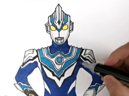 #手绘#奥特曼教你画风之霸者风马奥特曼,一个忍术强大会闪现的奥特战士!