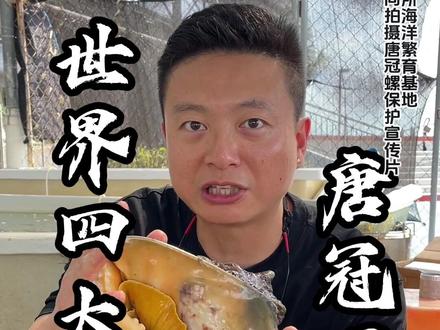 四大名螺之一唐冠螺,国家二级保护动物。如果在市面上看到可以联系相关部门处理。保护海洋生态环境,我们只有一个地球。 #保护动物 #地球 #海洋 #螺 #海螺