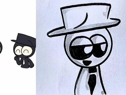 灰色的布莱克喜欢。 #简笔画