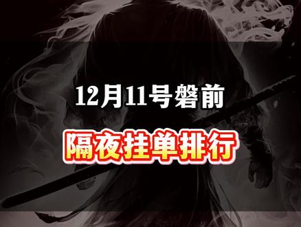 12月11日磐前隔夜挂单排行榜#股票 #股民交流