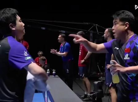 定海神针王皓指导、落后时告诉大胖当输了打、追上时激情鼓励大胖 你说了才算、最棒的中国团队、梁靖崑好样的 #梁靖崑 #王皓