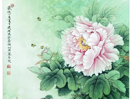 讲解《牡丹相思鸟》#国画 #相思鸟 #工笔画 #传统文化