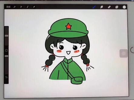 【简笔画】兵妹妹教程,可做头像哦~超级简单,你学会了吗?#简笔画#简笔画教程#兵妹妹 @抖音小助手