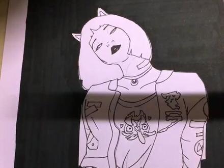 今天M小姐变身酷酷的猫系美少女~#画画 #猫