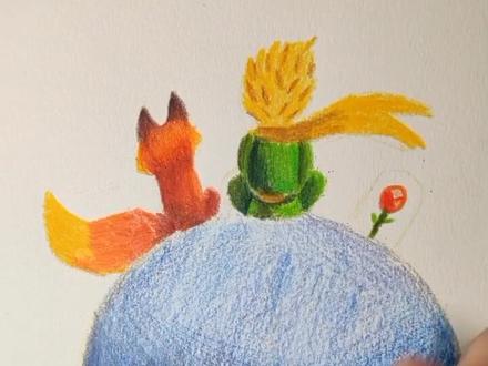 小王子的故事送给每个月开心的小可爱!#彩铅画 #彩铅 #小王子的故事