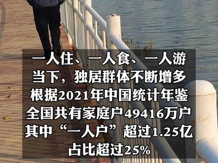 中国一人户数量超1.25亿!独居者为何越来越多?
