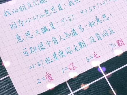 我给你的备注是21:57,因为爱你无期。#文字 #写字 #表白