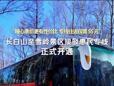 长白山至雪岭景区接驳惠民专线正式开通 #旅游站点巴士 #惠民服务 #赴一场长白山之约