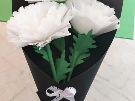 清明和孩子做一束白花,寄托哀思#清明#手工折纸