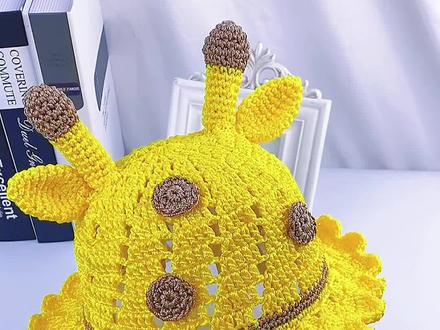 小鹿帽子教程1⃣️##夏凉帽教程 #夏凉帽编织教程 #夏凉帽新款 #儿童帽子编织