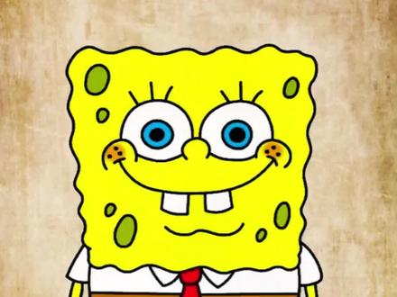 海棉宝宝简笔画#亲子简笔画 #海棉宝宝简笔画