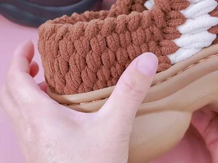 老爹底手工毛线拖鞋脚后跟钩法完整版教程#手工拖鞋教程 #手工鞋 #手工毛线编织 #拖鞋教程 #毛线鞋