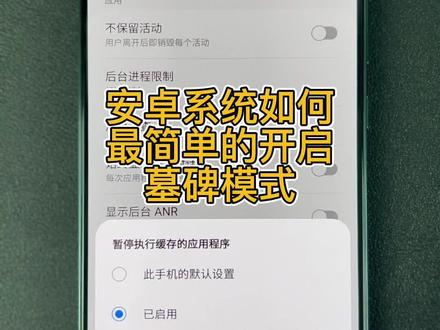 安卓手机开启墓碑模式能够降低发热,使用更加流畅,来看看如何最简单的开启墓碑模式。 #手机使用技巧