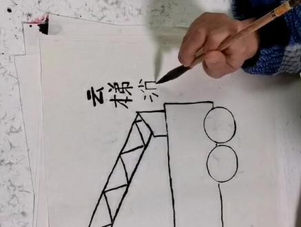 简笔画:云梯消防车,45元