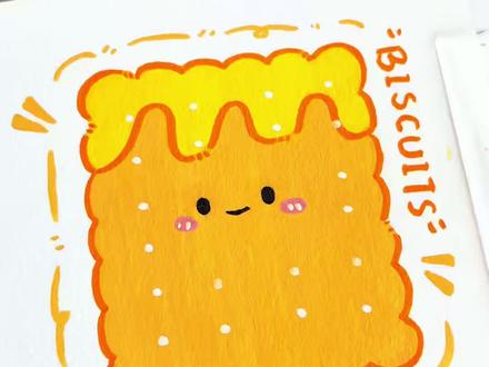 #丙烯马克笔绘画简单图案 来块小饼干吧
新手友好,一学就会#丙烯马克笔涂鸦#解压#初描丙烯马克笔 #治愈