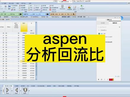 《化工工艺设计》aspen分析回流比#化工
