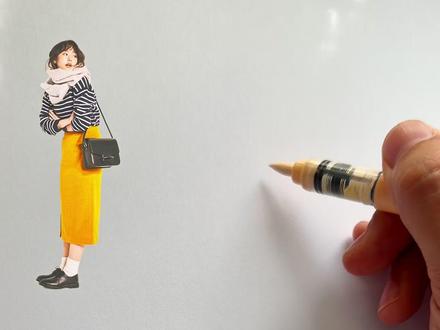 其实画人物很简单啦!会乱涂乱画就可以~ #自学画画 #画画其实很简单 #沉浸式画画 #有手就会画 #零基础学画画
