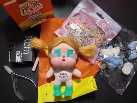 今日份手工作业—改造咕噜咕噜🥰#crybaby #泡泡玛特 #哭娃