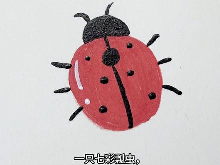 画画教程|两种颜色就可以画一只七星瓢虫耶!
#画画教程##七星瓢虫 #丙烯画#丙烯马克笔
